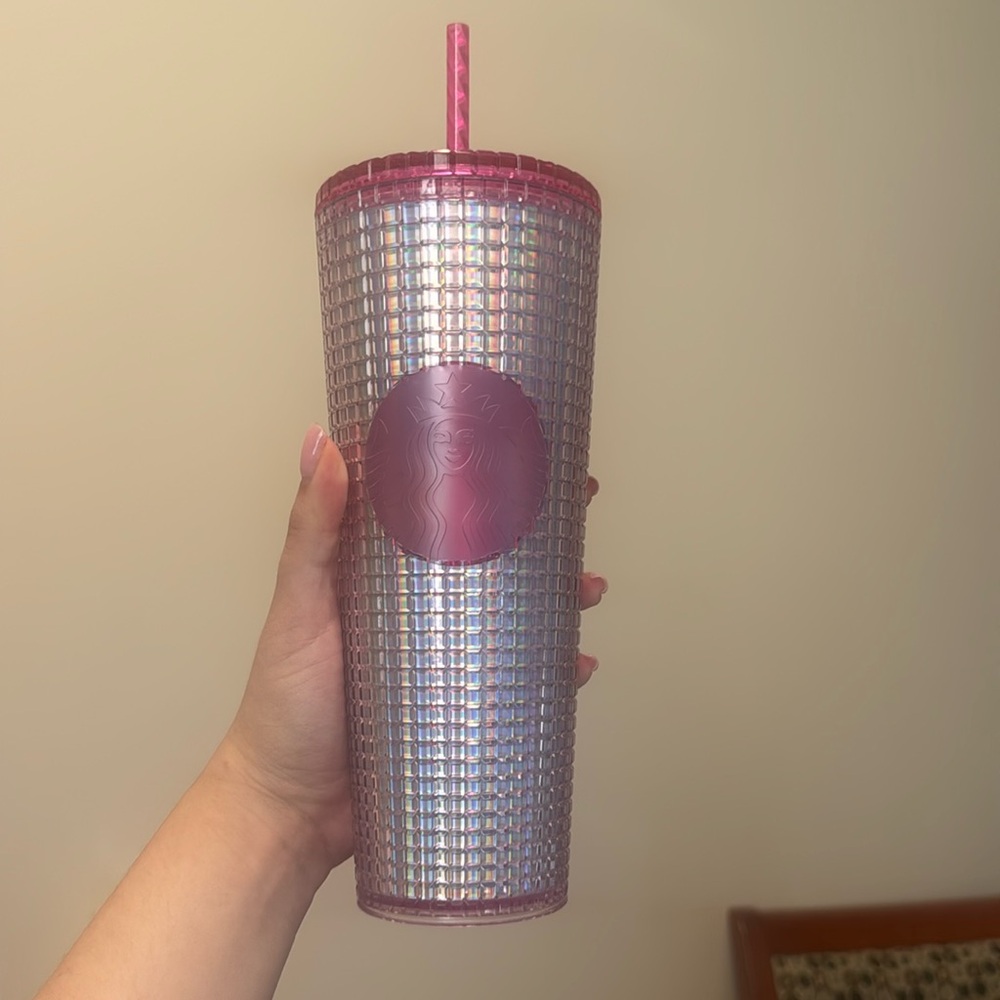 Starbucks 2023 Pink Diachronic Bubblegum Venti 24 oz Tumbler with Straw